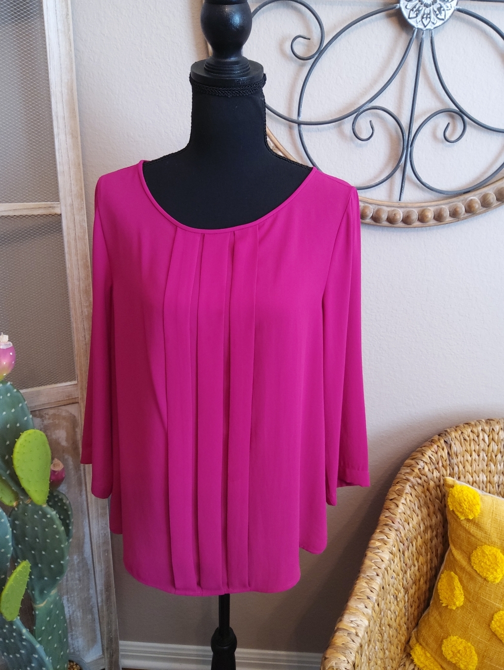 LOFT Pleated Front Blouse